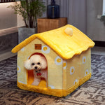 Foldable Pet Dog House Kennel Bed Cave
