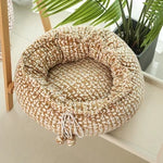 Warm Comfortable And Soft Shelter For Pets Plush Round Adjustable Bed Nest