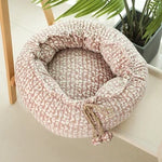 Warm Comfortable And Soft Shelter For Pets Plush Round Adjustable Bed Nest