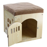 Multi-function Durable Waterproof Wood Pet Dog Cat Bed House