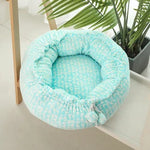 Warm Comfortable And Soft Shelter For Pets Plush Round Adjustable Bed Nest