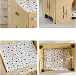 Indoor Movable Warm Small Animal Pet Bed Wooden House