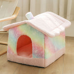 Soft Pet Dog Tent House Kennel Warm Sleeping Bed