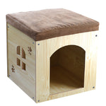 Multi-function Durable Waterproof Wood Pet Dog Cat Bed House