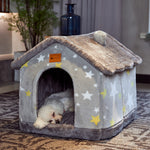 Foldable Pet Dog House Kennel Bed Cave